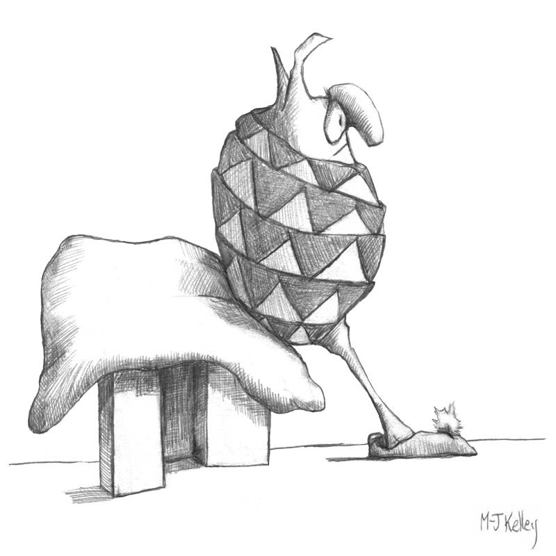 M-J Kelley's drawing of Blanket and Pillow
